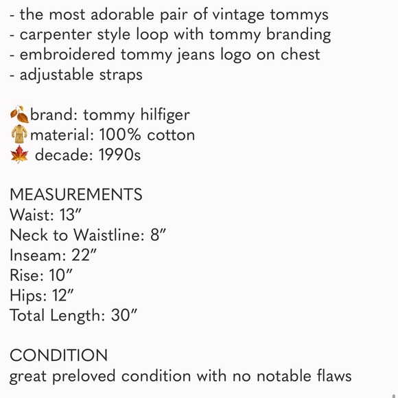 Vintage 90s | Tommy Hilfiger Wide Leg Overalls - Picture 6 of 6